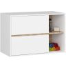 Pesuallaskaappi AKORD VAMI W90, 2 laatikkoa, valkoisen tammen värinen, 90 × 60 × 45,5 cm