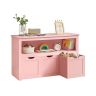 VASAGLE LHS380W01 toy box, with integrated box, 102 × 60 × 30 cm