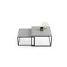 Кофейный столик Concrete Design, двухместный, 70x70x42 см / 60x60x36 см, серый.