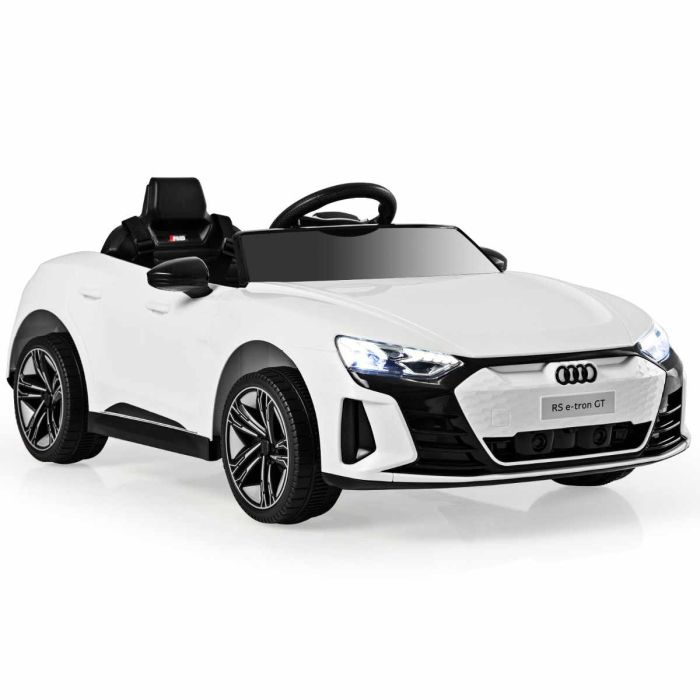 Lasten sähköauto 104x58x41cm, valkoisen/mustan värinen