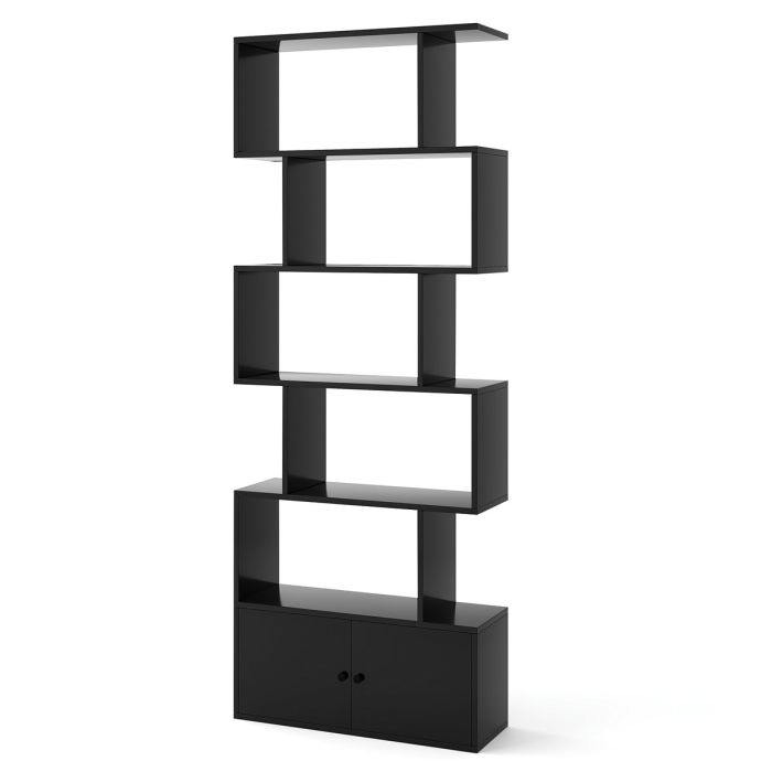 Напольная полка 183x70x23см, чёрного цвета