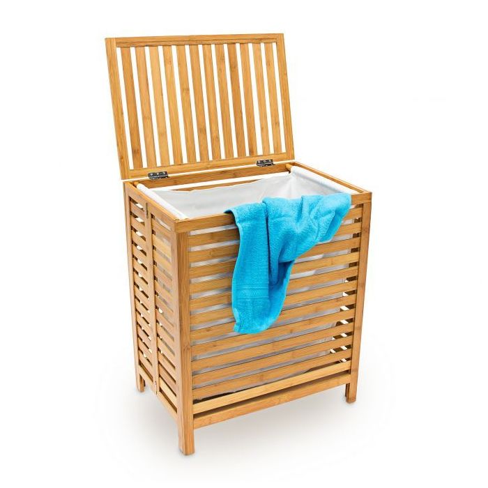 Корзина для белья 60x50x35см, 100л, светло-коричневая