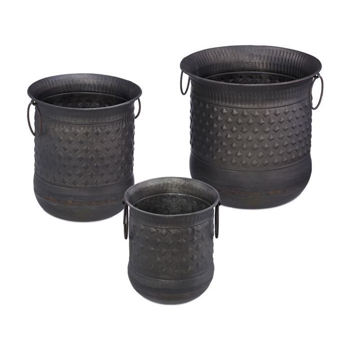 3 ruukun setti, tummanharmaa
