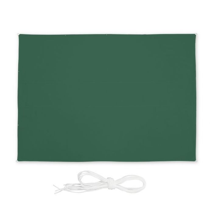 Suorakaiteen muotoinen markiisi auringosta 550x450cm., väri tummanvihreä