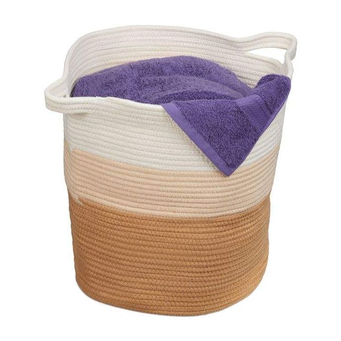 Taitettava laukku 38x50x40cm, valkoinen/vaaleanruskea/beige