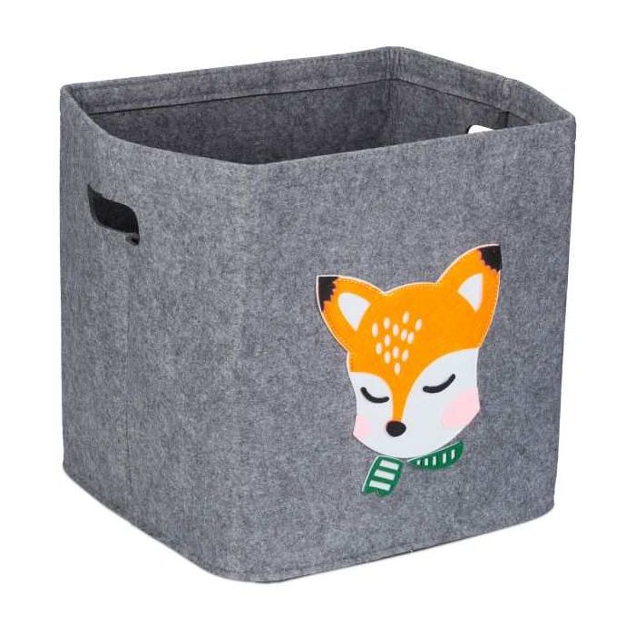 Taitettava laukku 33x33x33cm., harmaa/oranssi/valkoinen
