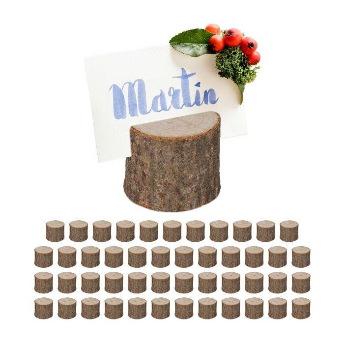 Setti 48 puista kortti-/käyntikorttikoteloa 3x5-7x3 cm, vaaleanruskea/ruskea