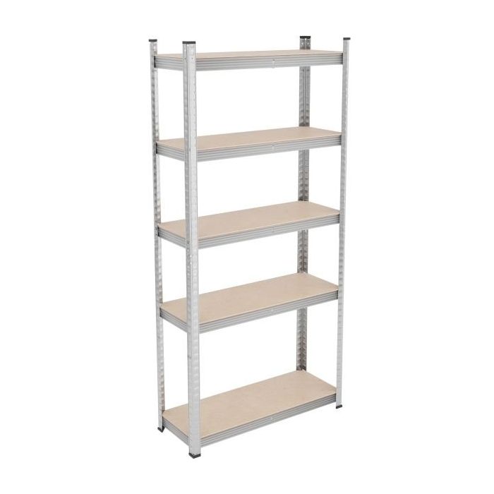 Полка для хранения 168x80x30см., цвет светло-коричневый/серебро.