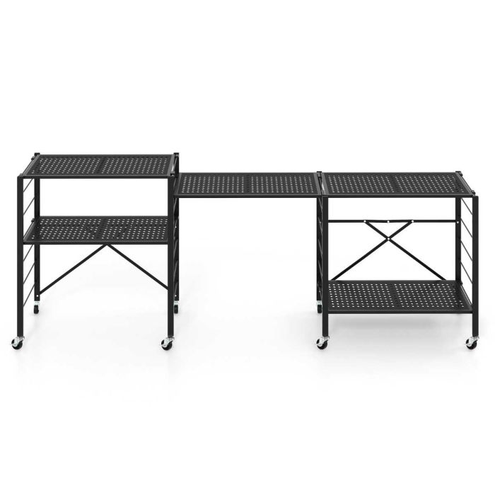 Стеллаж для хранения 76x34,5x153см, чёрного цвета