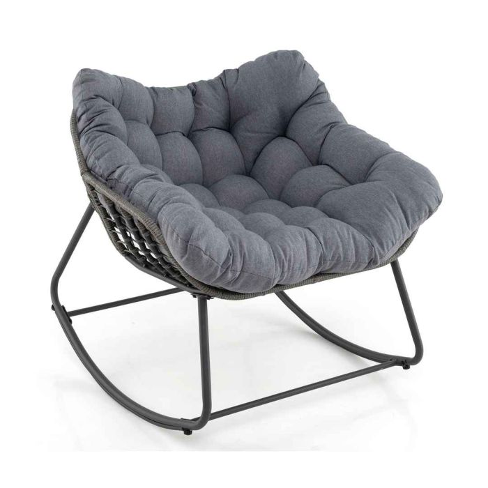 Nojatuoli 98x98x87cm, harmaa/musta väri