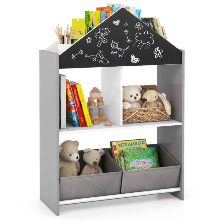 Lastenhylly 63x27x90cm, harmaa