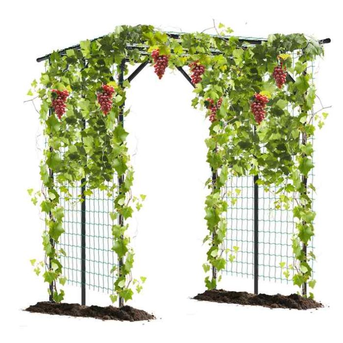 Kukka-kaari 200x150x197cm, musta väri