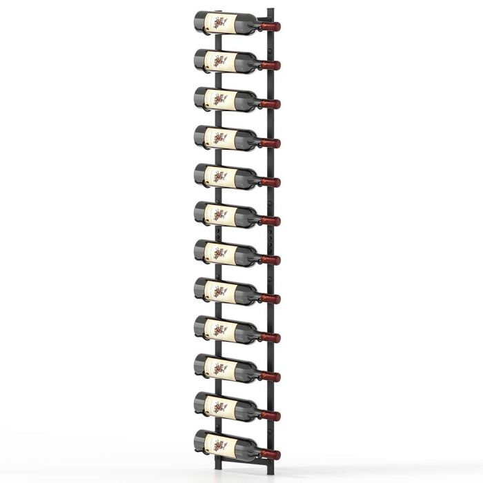 Винная полка 22x13,5x145см, черного цвета