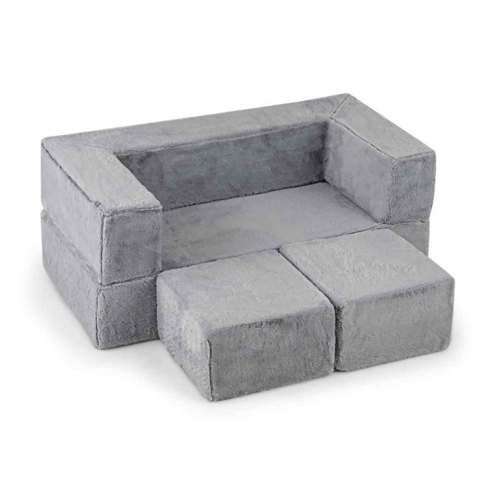 Модульный детский диван 100x52x42см, серого цвета