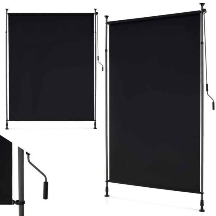 Pystysuora markiisi 150x310cm, musta väri