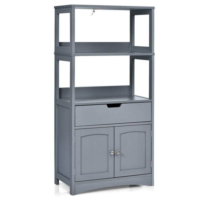 Тумба для ванной 32,5x60x122см, серого цвета