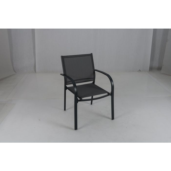 2 puutarhatuolin setti 61x58x85cm, musta