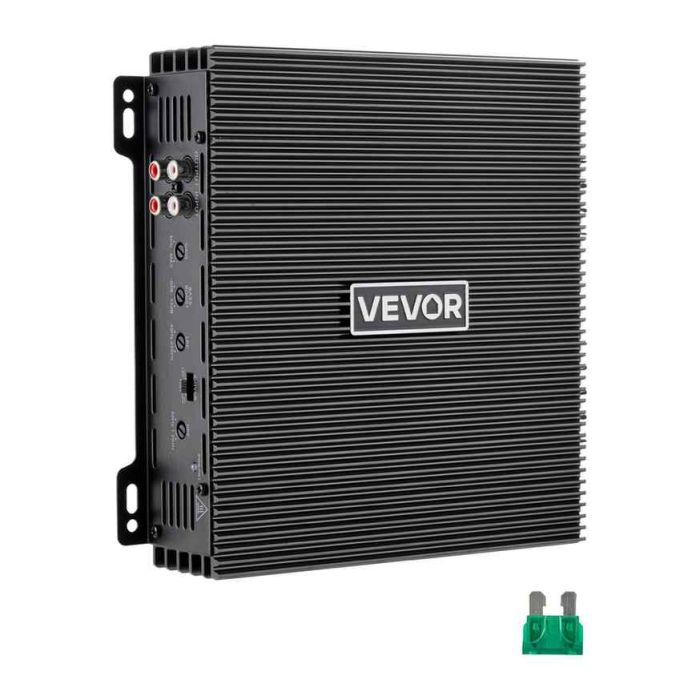 Autovahvistin VEVOR MXAB600.2, 2 kanavaa, Harmaa, 21,8 × 21 × 5,4 cm