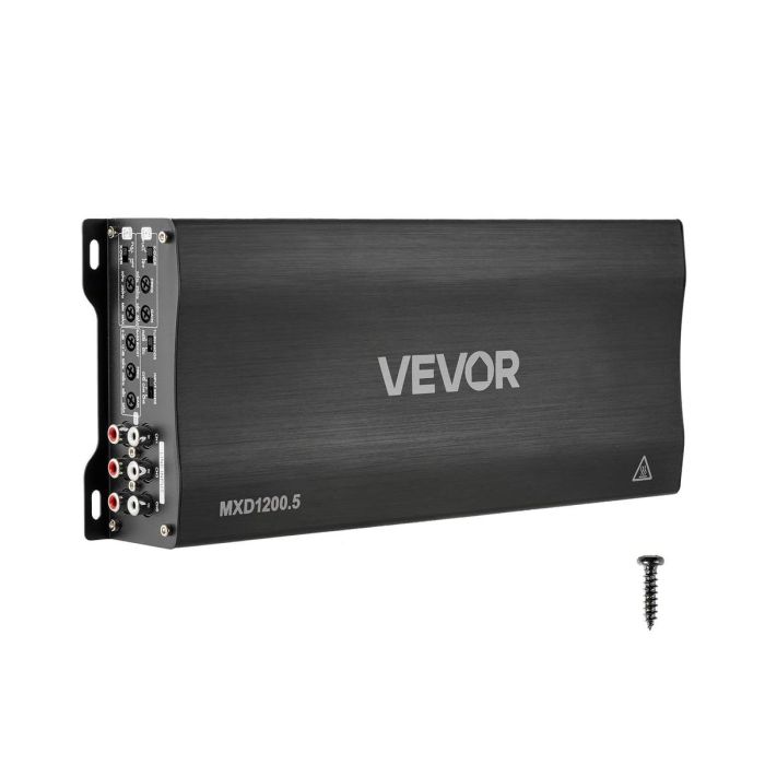 Autovahvistin VEVOR MXD1200.5, 5-kanavainen, 32,5 × 13,4 × 4,9 cm