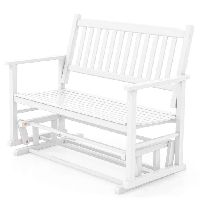 Садовая скамейка 126x68x100см, белого цвета
