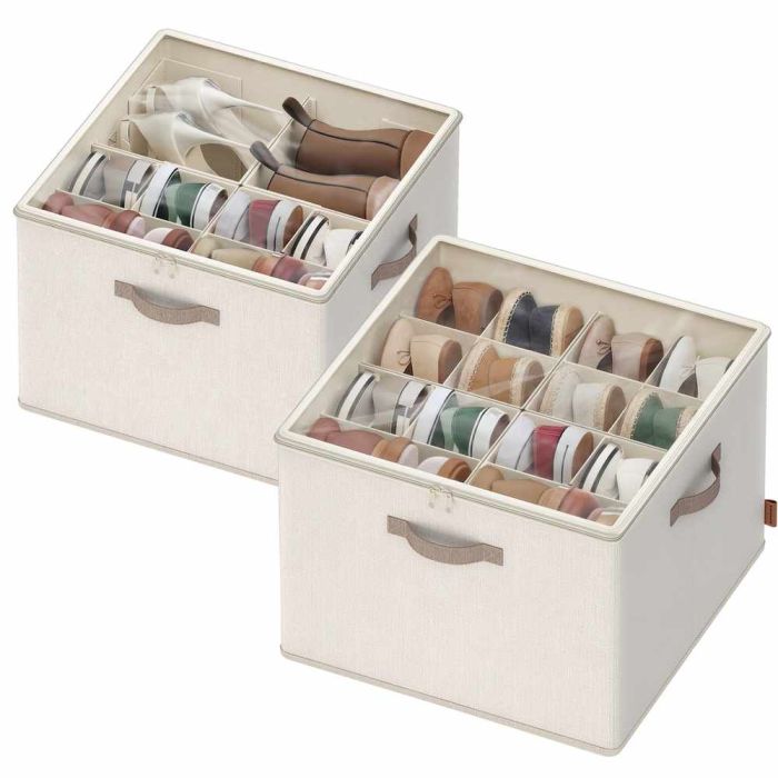 Kenkäjärjestäjä SONGMICS, enintään 16 parille, Beige