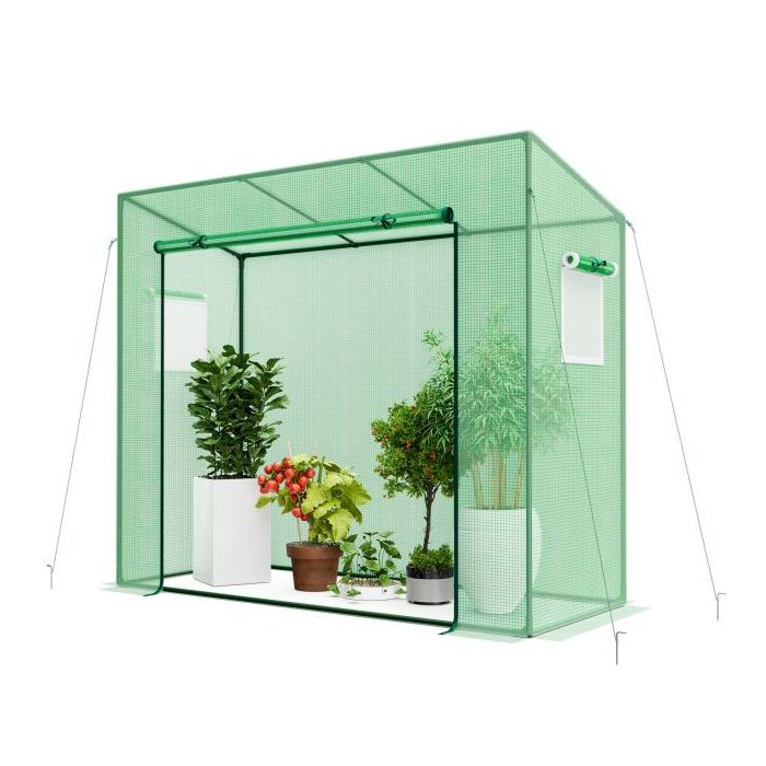 Теплица 200x77x169см, зелёного цвета