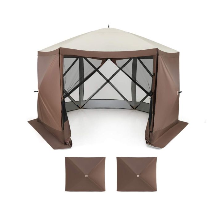 Беседка 350x350x236см, коричневого цвета