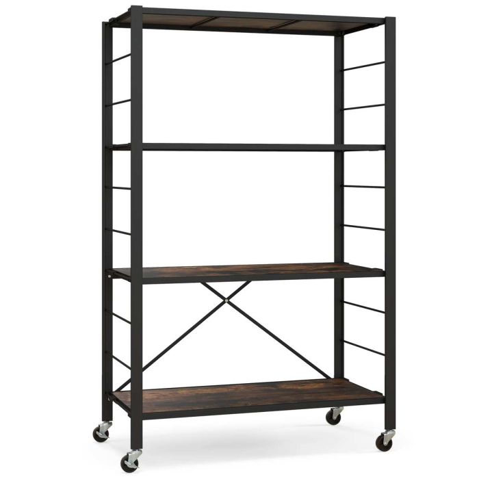 Keittiökärry 76x36x122cm, musta väri