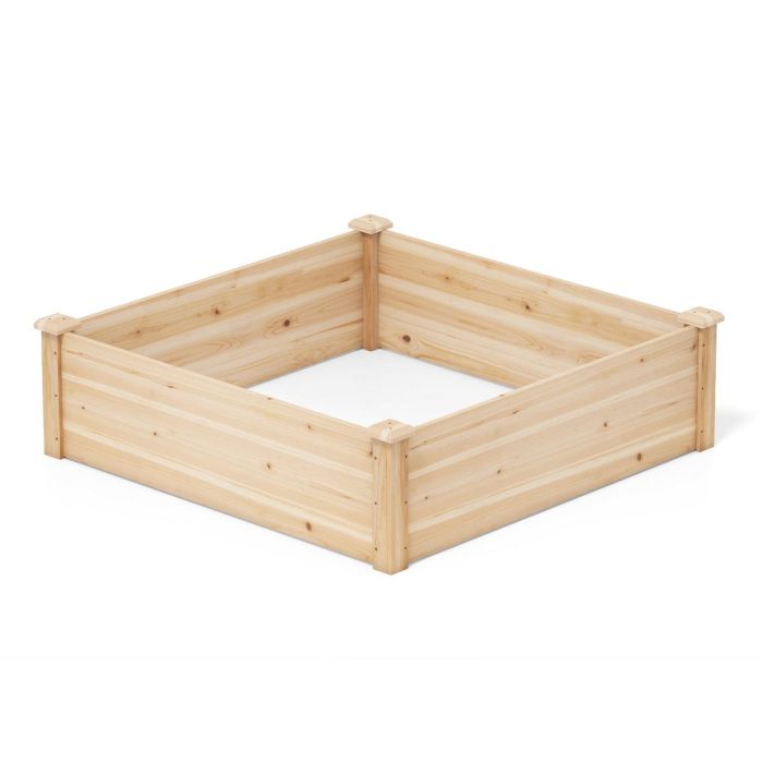 Korotettu kasvatuslaatikko 102x102x30cm, vaaleanruskea väri