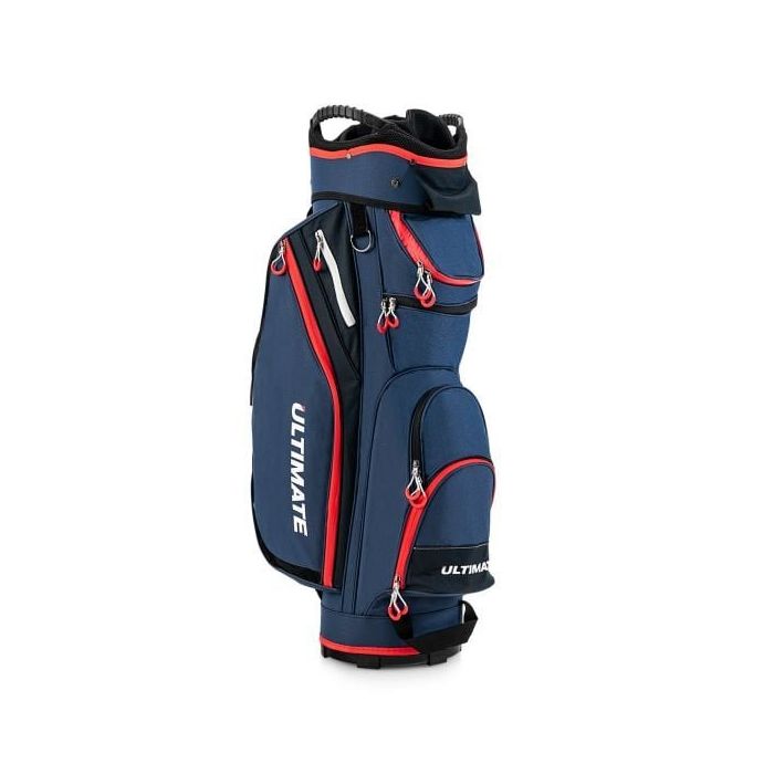 Golf-laukku 39x25x128cm, sininen/punainen