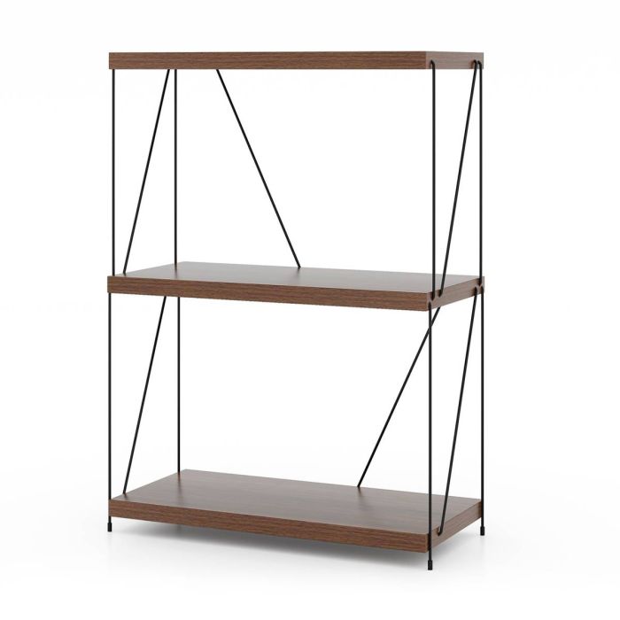 Pöydälle asetettava hylly 61x29,5x85,5 cm, ruskea/musta