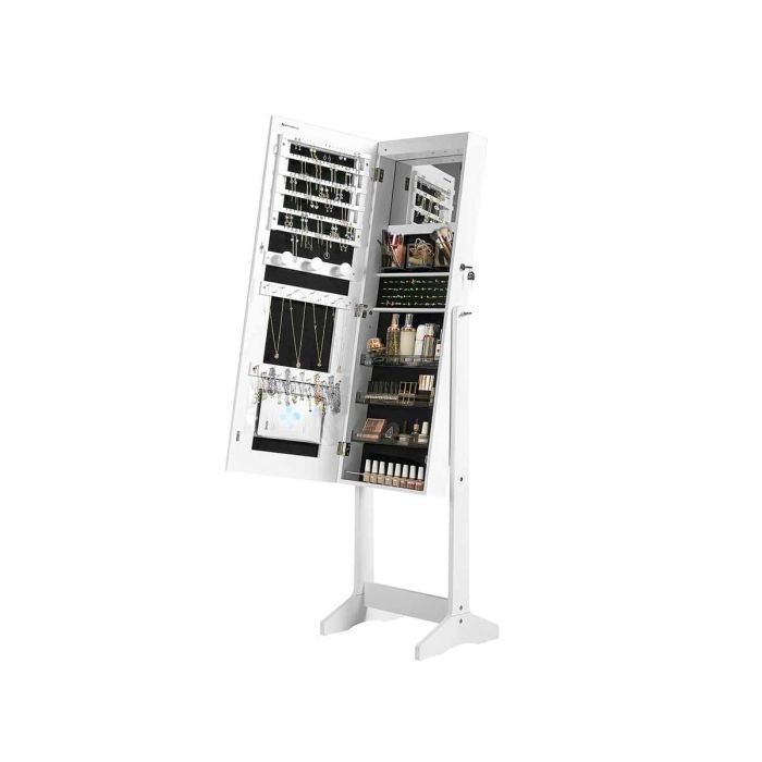 Шкафчик для украшений со светодиодной подсветкой, белый
