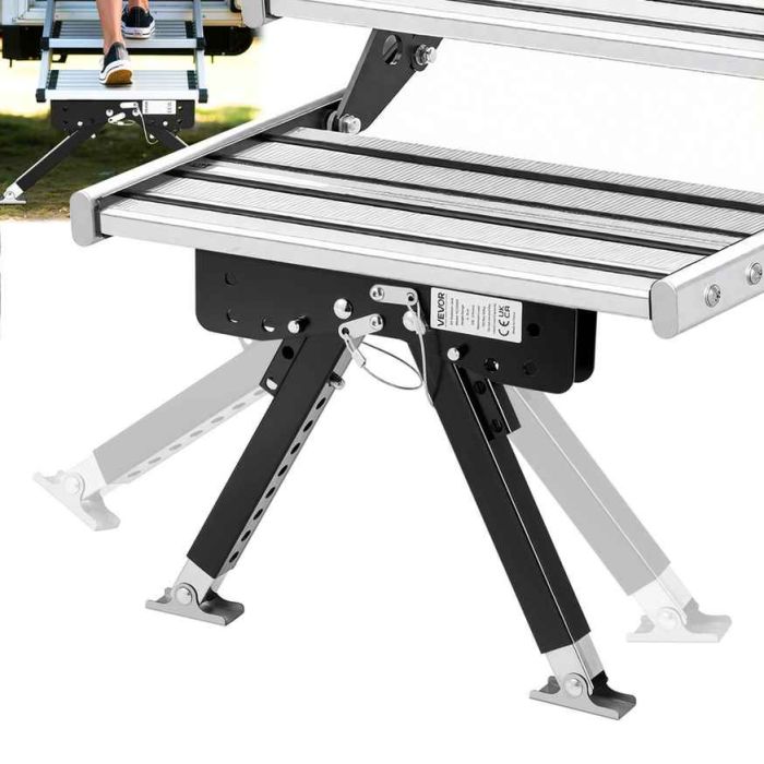 Askelmistabilointituki VEVOR YC25004, 1 kpl, Musta