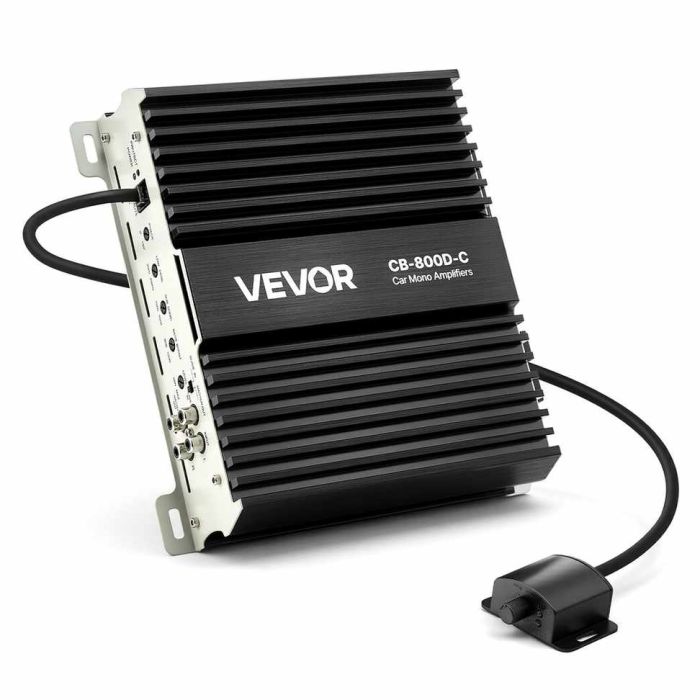 Monovahvistin autoon VEVOR CB-800D-C, 800 W, yksi kanava, 1/2/4 Ω, 213 × 225,5 × 59 mm