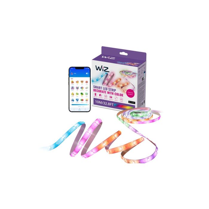 Philips Smart RGBIC LEDstrip 10 m (5+5), Type-C | 17.9 W | 16 million colours/RGBIC | Bluetooth, Wi-Fi