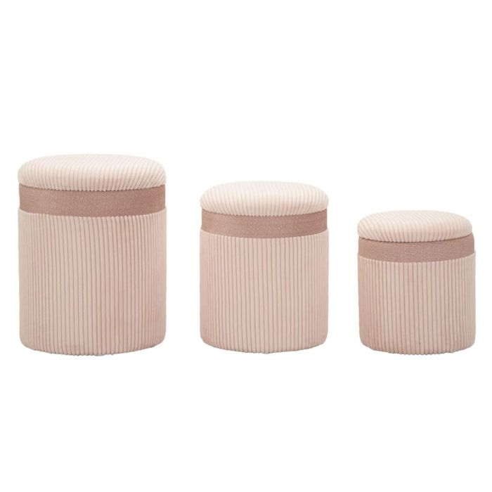 Rahit Cortina, 3 kpl, Vaaleanpunainen, Ø 40,5 × 49,5 cm – 35 × 42 cm – 31 × 38 cm