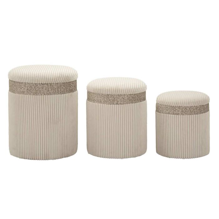 Rahisarja Cortina, 3 kpl, Beige, Ø 40,5 × 49,5 cm, Ø 35 × 42 cm ja Ø 31 × 38 cm