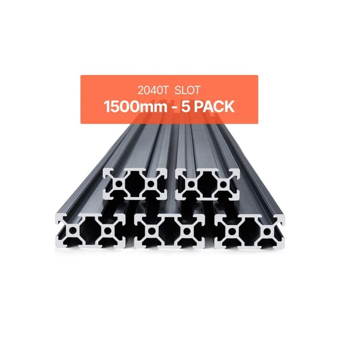 5 kpl 59 tuuman T-muotoinen anodisoitu alumiiniprofiili, musta, 3D-tulostimelle
