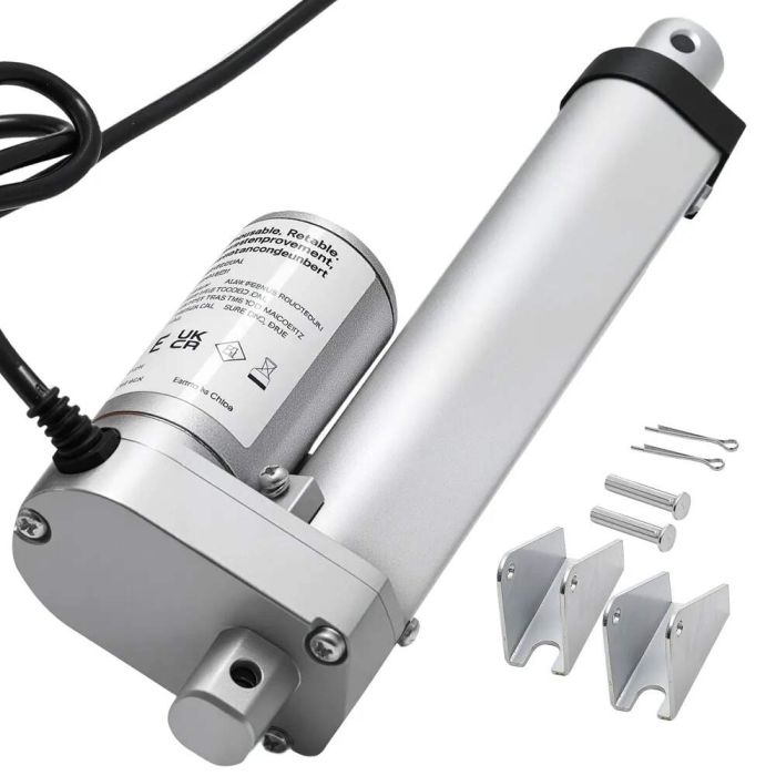 12 V lineaaritoimilaite, 101,6 mm isku, 15 mm/s, 1000 N, IP54, asennuskiinnike