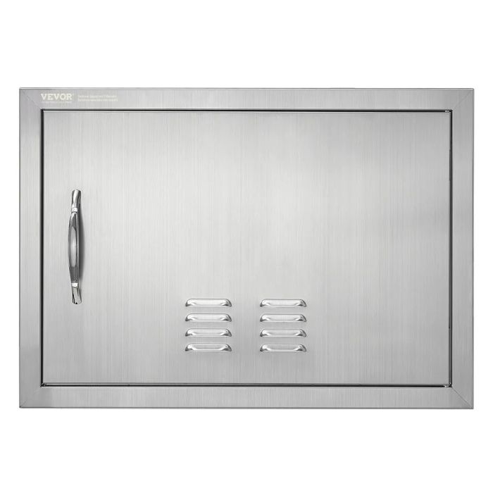 Yksiosainen ruostumattomasta teräksestä valmistettu ulkogrilliluukku 610x432 mm