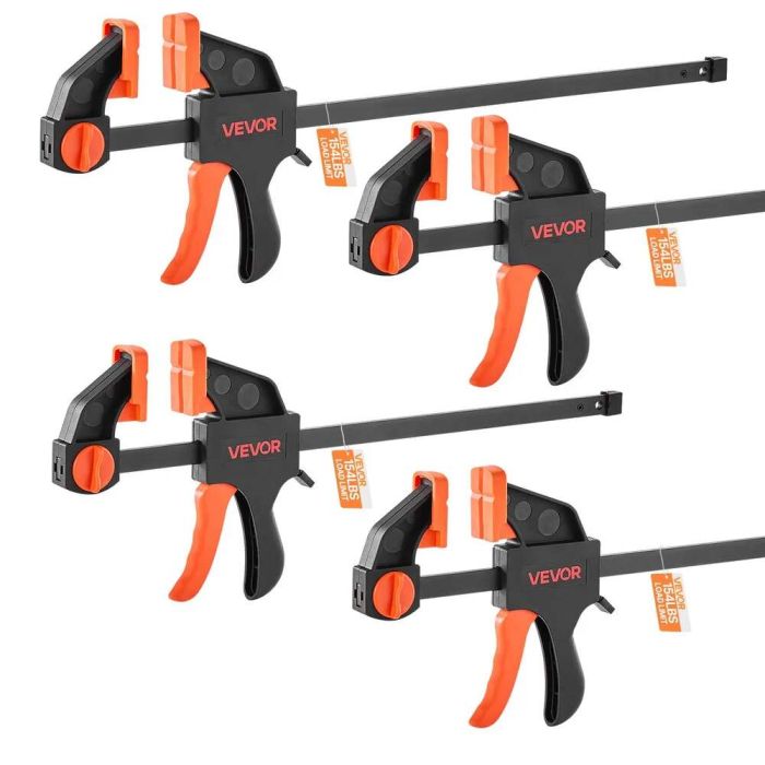 Puuntyöstö F-puristimet, 30 ja 15 cm, 2 kpl.