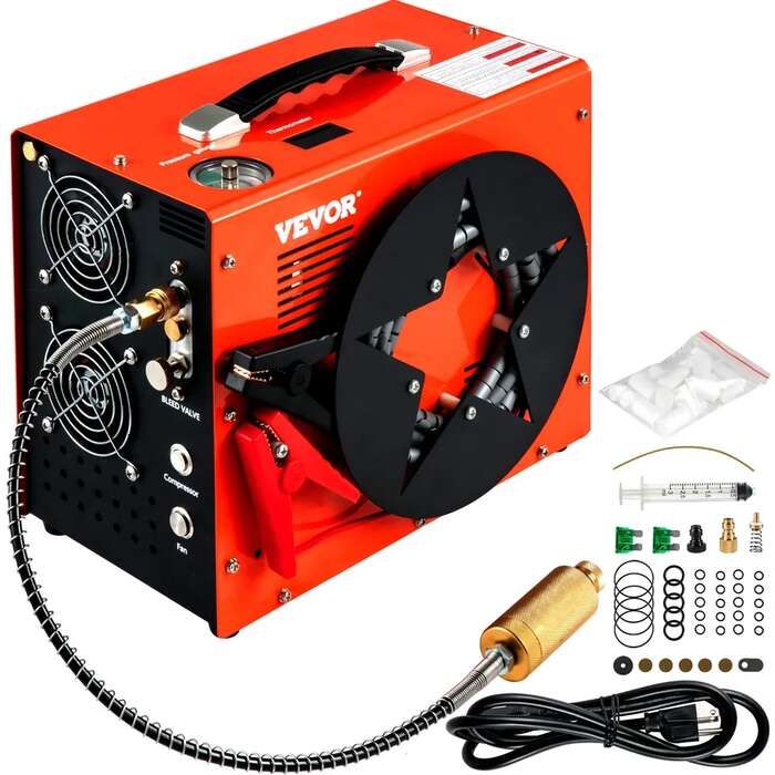 PCP kannettava ilmakompressori 350 W, 4500 psi, 1,5 litran säiliö