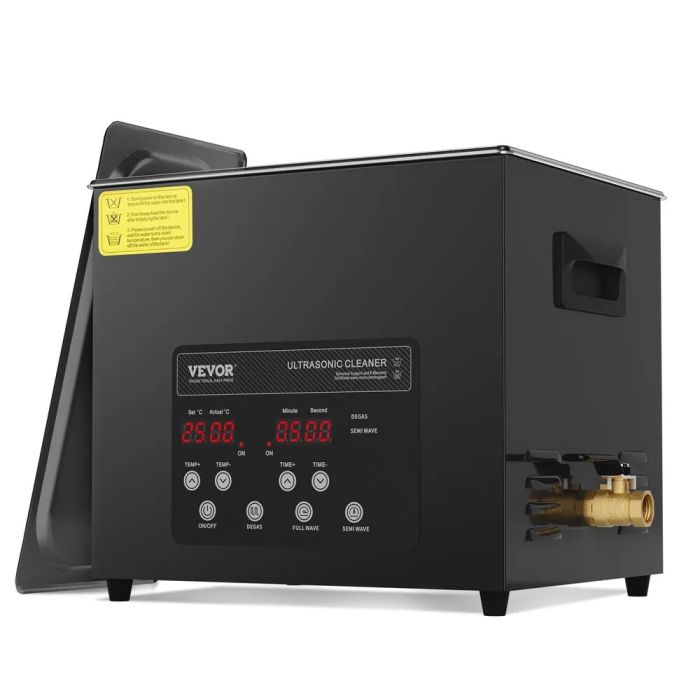 10 litran ultraäänipesuri, 240 W, 40 kHz, lämmittimellä ja ajastimella