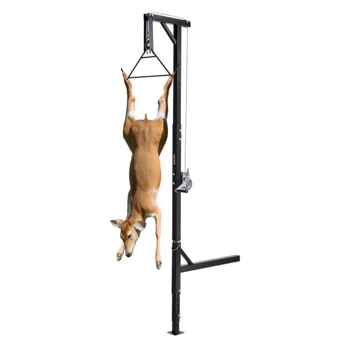 Kuorma-auton koukku eläinten nostoon, 180 kg, 360° kääntyvä, vinssillä