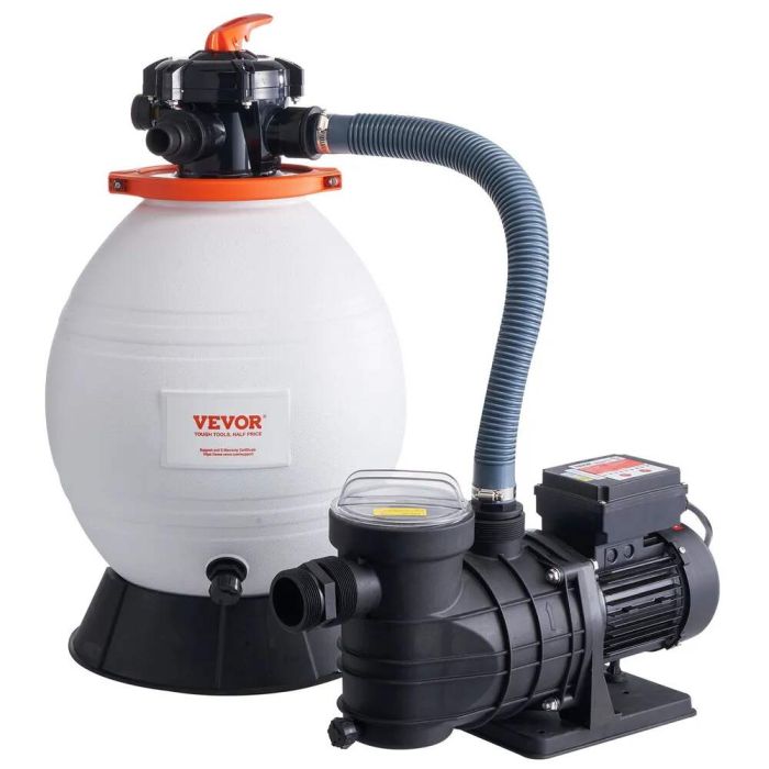Hiekkasuodatinpumppu maanpäällisiin uima-altaisiin, 400 mm, 18 000 l/h, 850 W, 6-tieventtiilillä ja suodatinkorilla