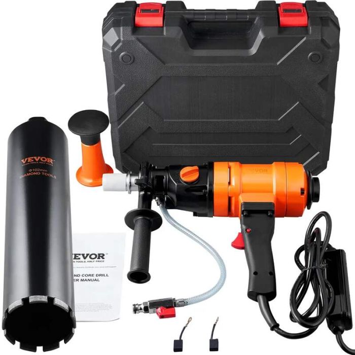 Kädessä pidettävä timanttiporakone betonille, 1500 W, 10,2 cm poranterä