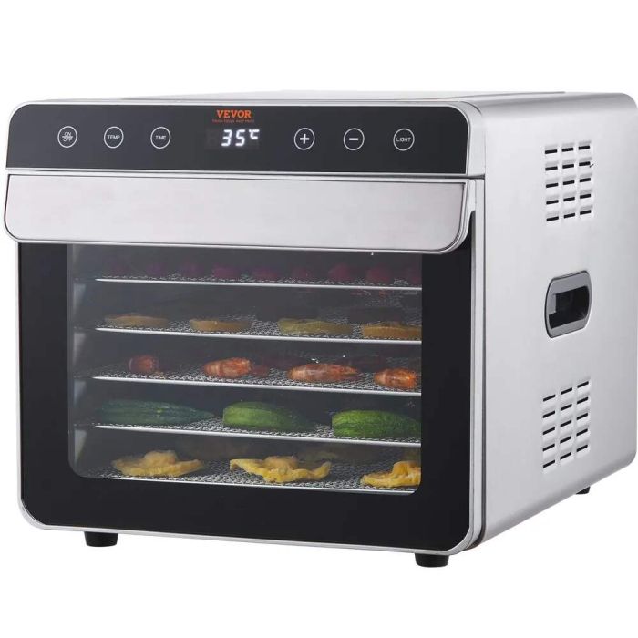 Kuivausrumpu, 6 tarjotinta, ruostumatonta terästä, 700 W