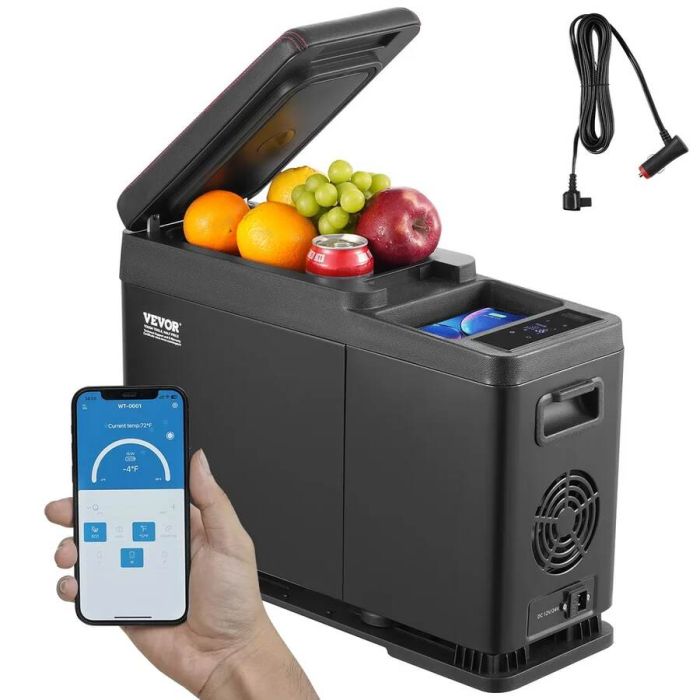 Autoon kannettava jääkaappi 8 L, 12/24 V, -4℉-68℉ säädettävä, kompressori