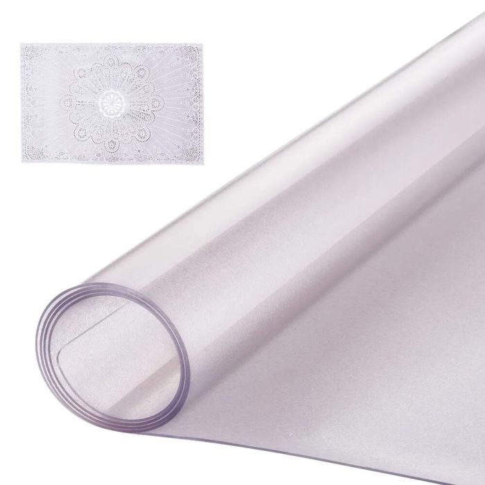 Muovinen suorakaiteen muotoinen pöydänliina 24x48 tuumaa, matta PVC-matto