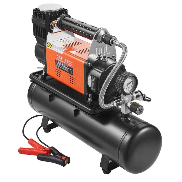 12 V kannettava ilmakompressori, 6 litran säiliö, 150 PSI digitaalisella mittarilla